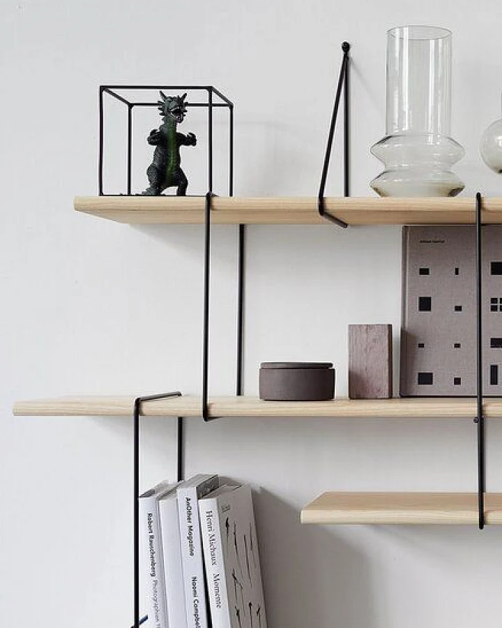 Hausen Wandregal Link shelf set 2 ash / black