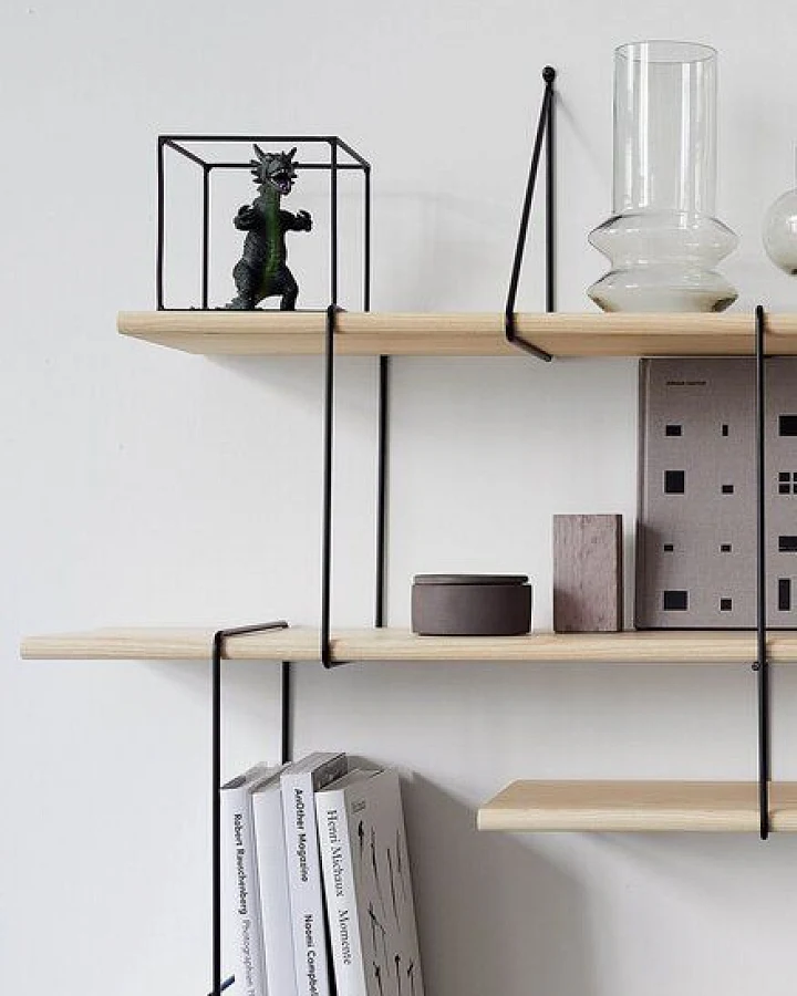 Hausen Wandregal Link shelf set 1 ash / black