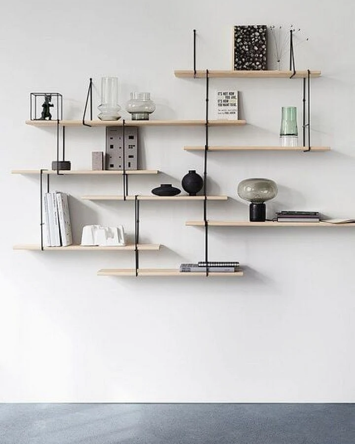 Hausen Wandregal LINK Duo shelf ash / black