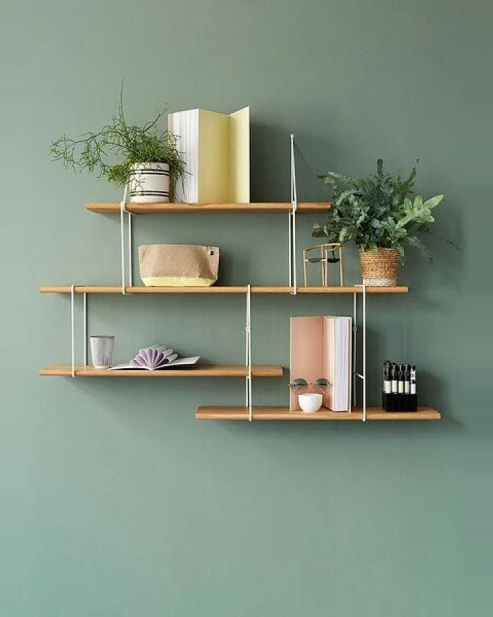 Hausen Wandregal Link shelf set 2 oak / white