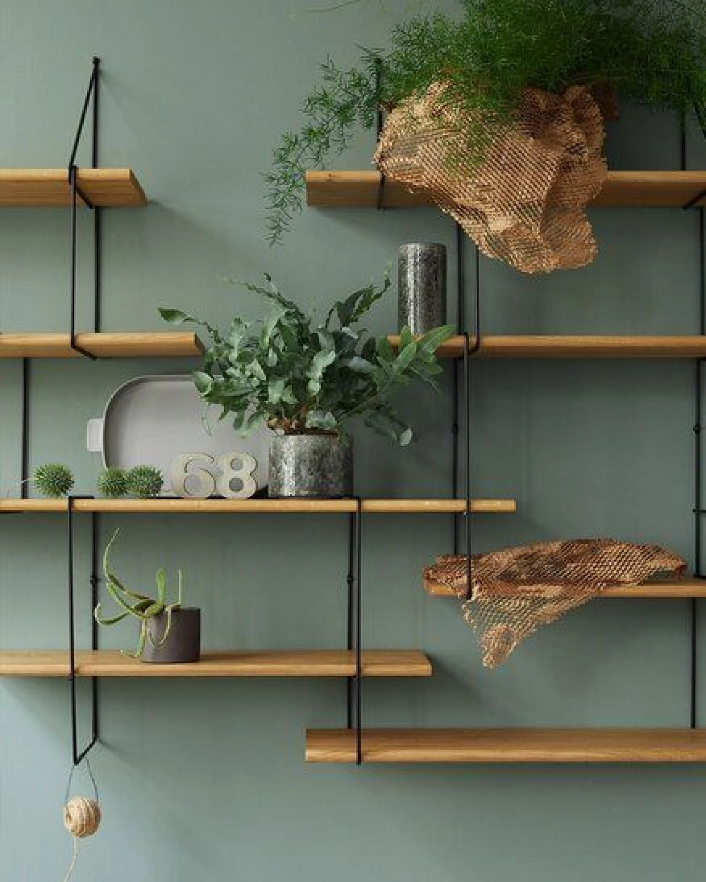 Hausen Wandregal Link shelf set 2 oak / black – Ansicht 3