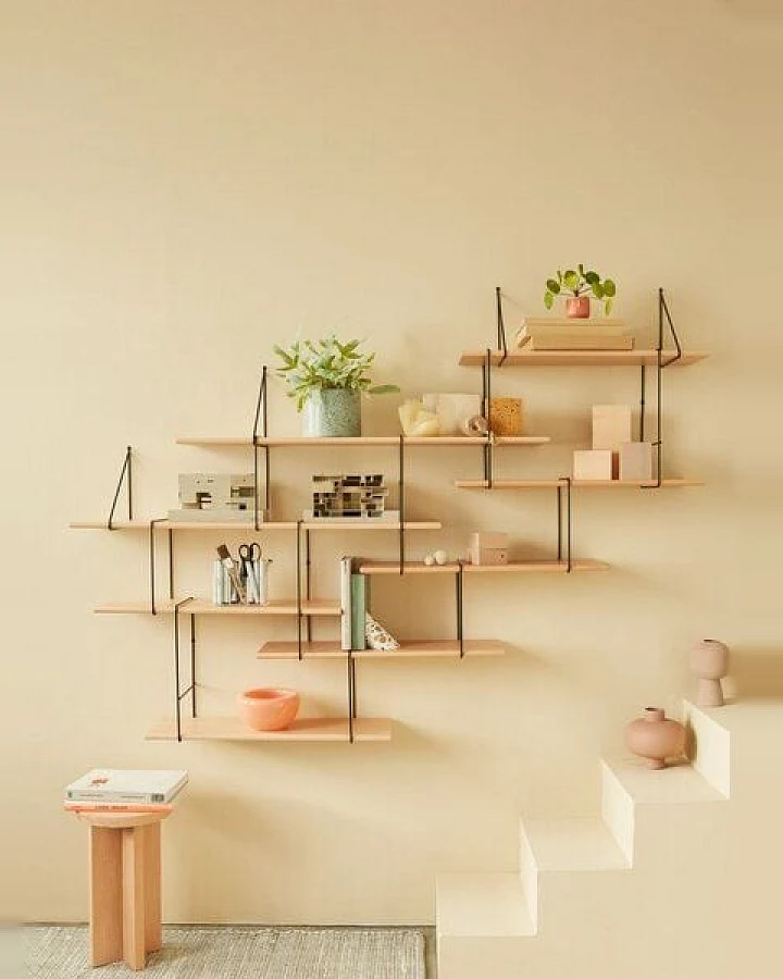 Hausen Wandregal LINK Duo shelf beech / black