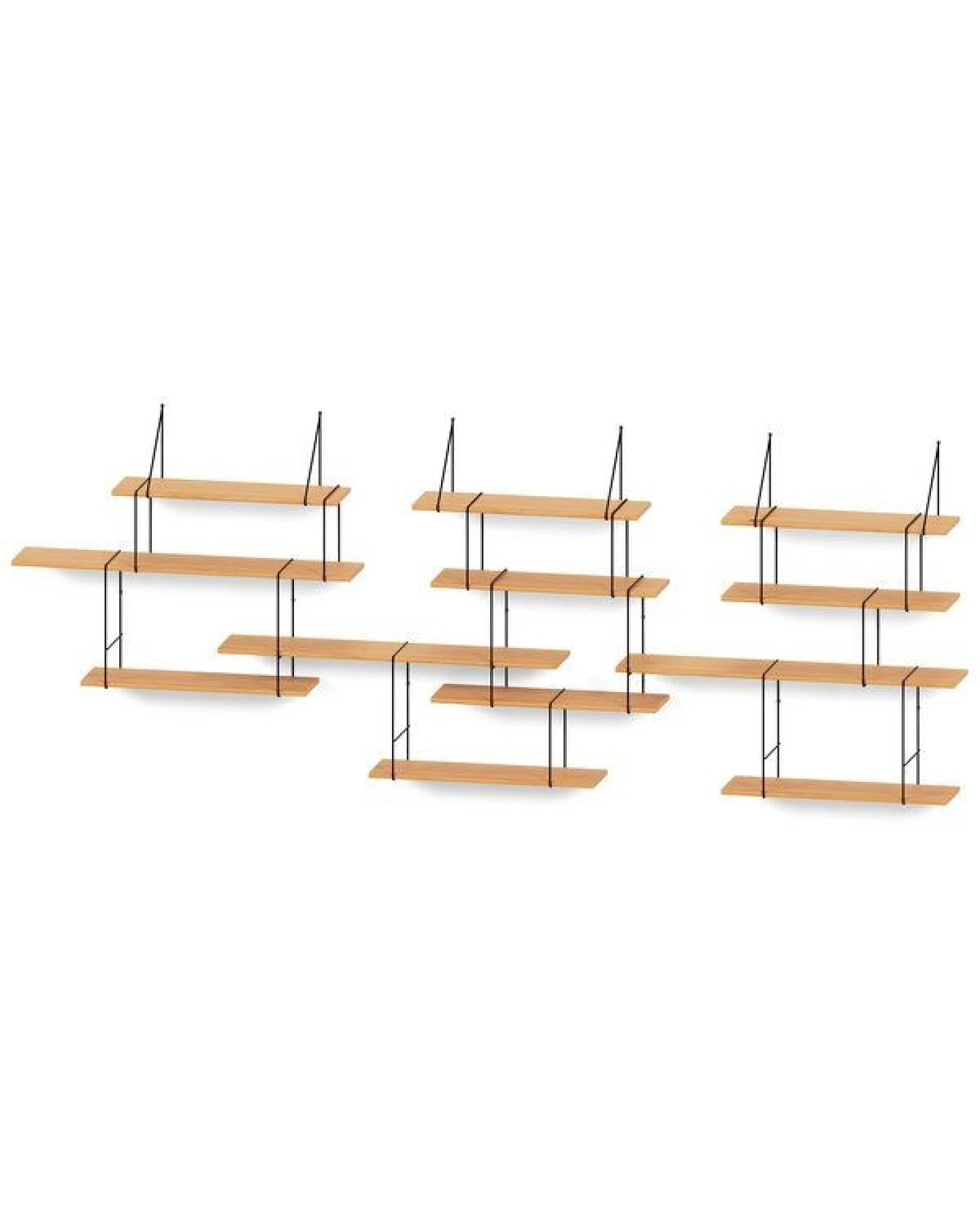 Hausen Wandregal LINK Trio shelf beech / black – Ansicht 2