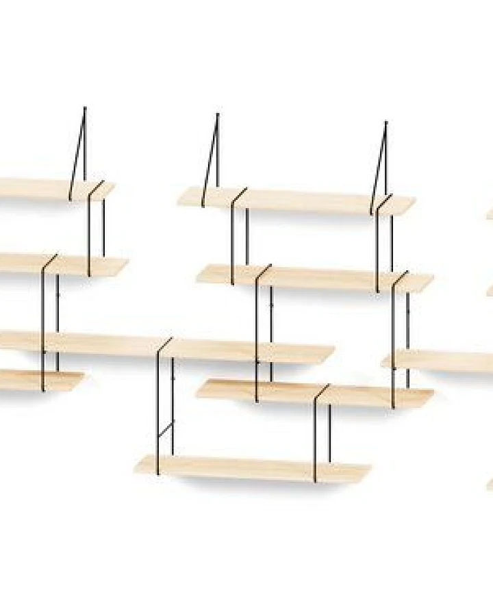 Hausen Wandregal LINK Trio shelf ash / black