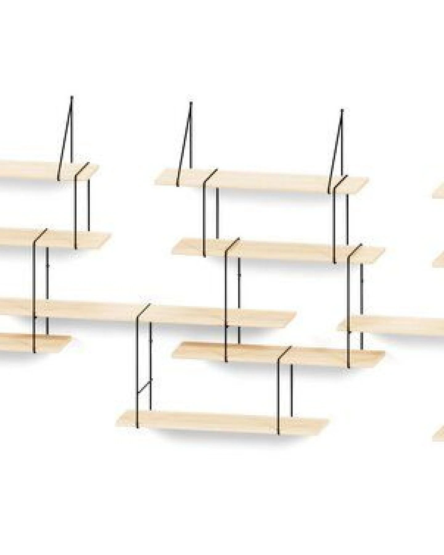 Hausen Wandregal LINK Trio shelf ash / black – Ansicht 2
