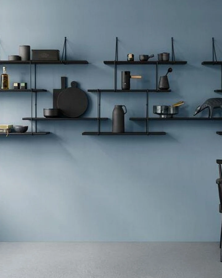 Hausen Wandregal LINK Trio shelf black / black