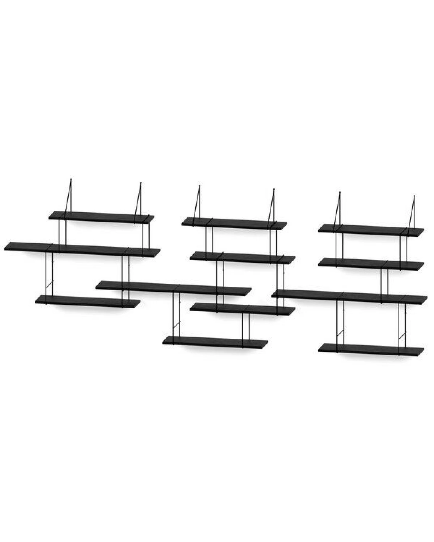 Hausen Wandregal LINK Trio shelf black / black – Ansicht 2