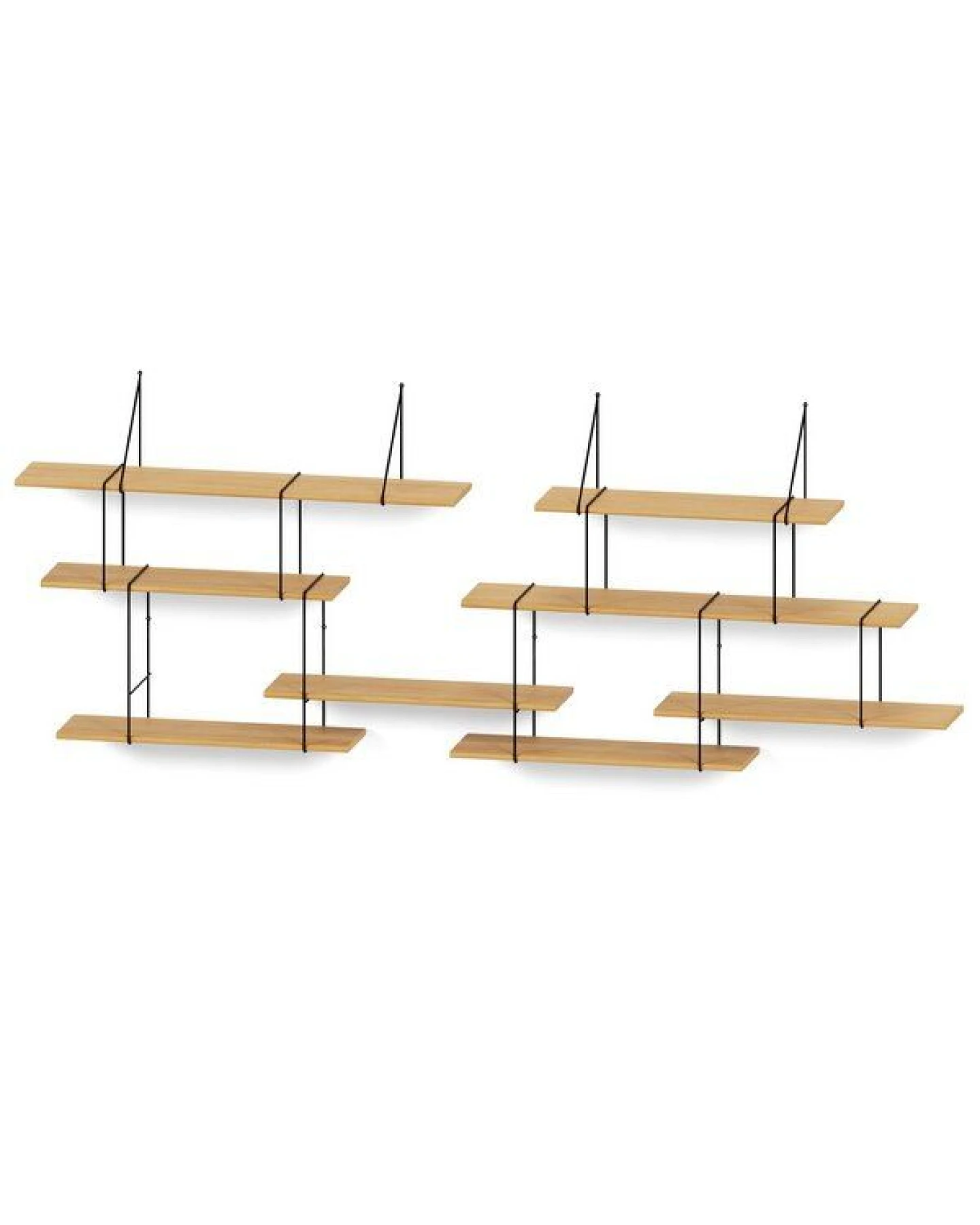 Hausen Wandregal Duo link shelf oak / black – Ansicht 2