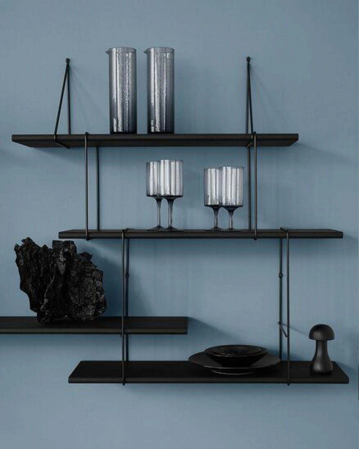 Hausen Wandregal LINK Duo shelf black / black – Ansicht 3