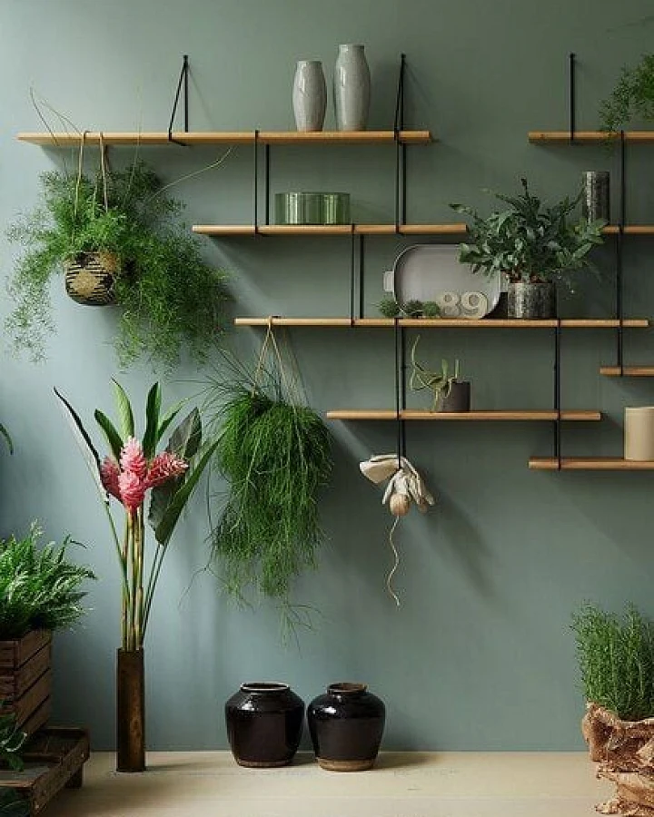 Hausen Wandregal LINK Trio shelf oak / black