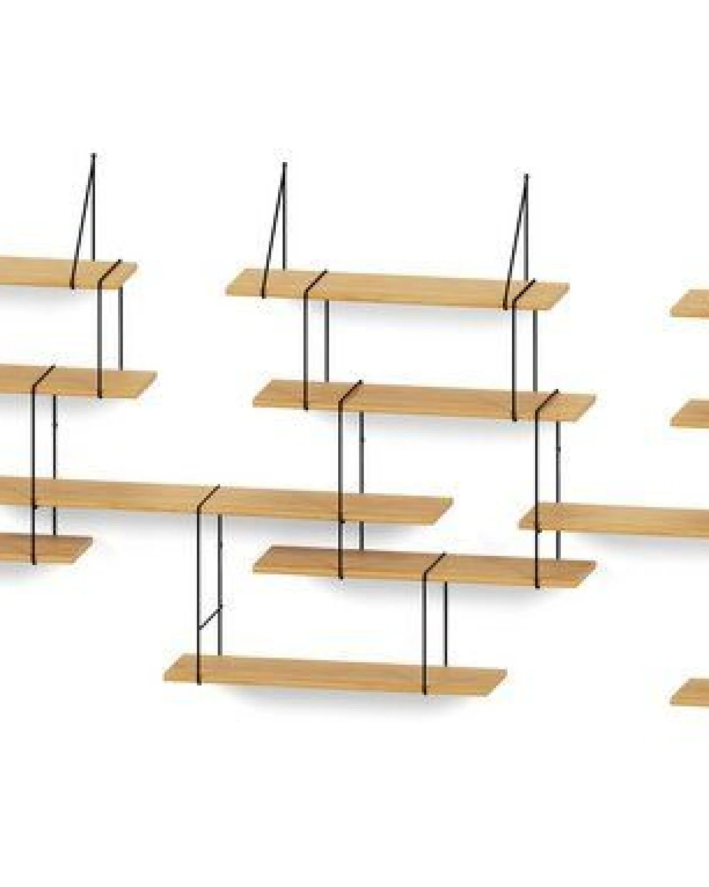 Hausen Wandregal LINK Trio shelf oak / black – Ansicht 2