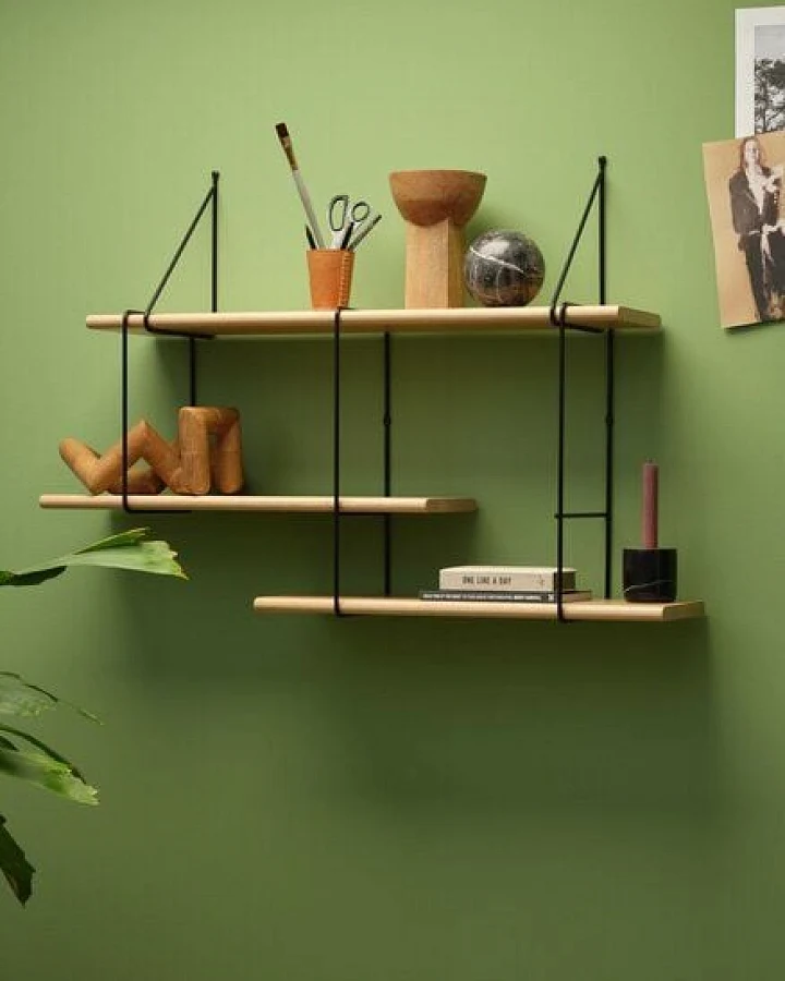 Hausen Wandregal SHRINK shelf oak / black