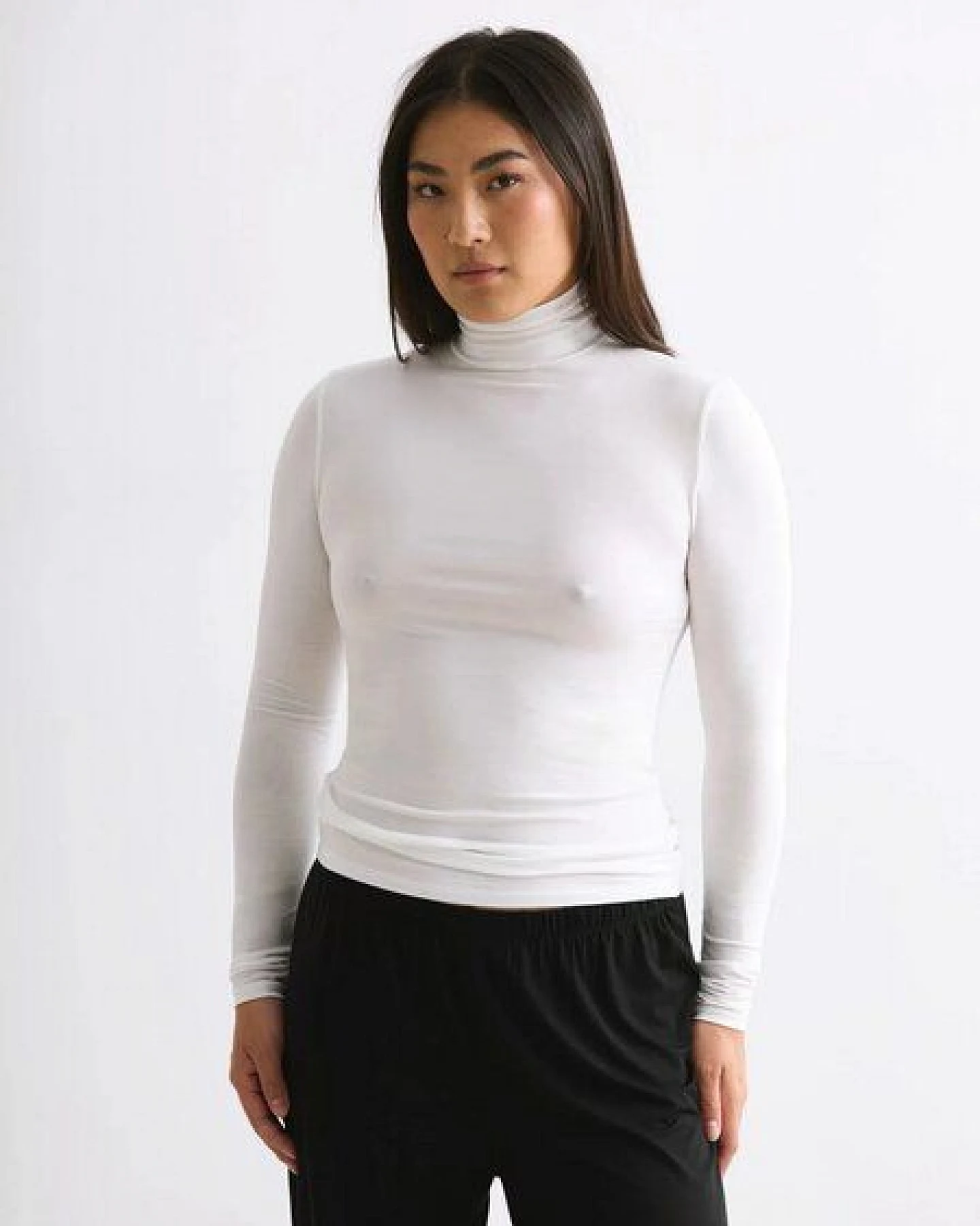 erlich textil Light Touch Rollkragen Langarmshirt mit weichem Lyocell, made in Europe – Ansicht 2