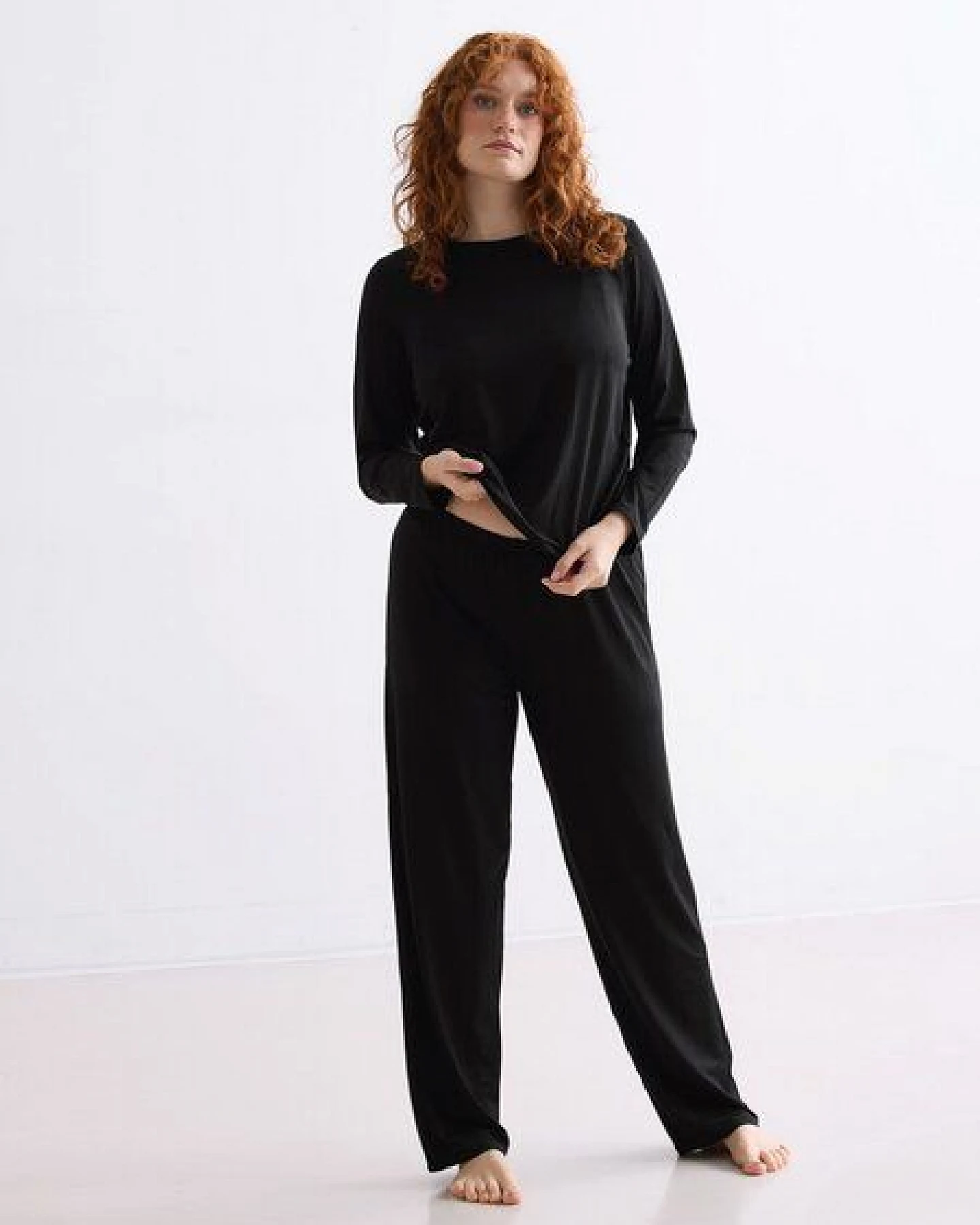 erlich textil Light Touch lockeres Langarmshirt aus weichem Modal, made in Europe – Ansicht 3