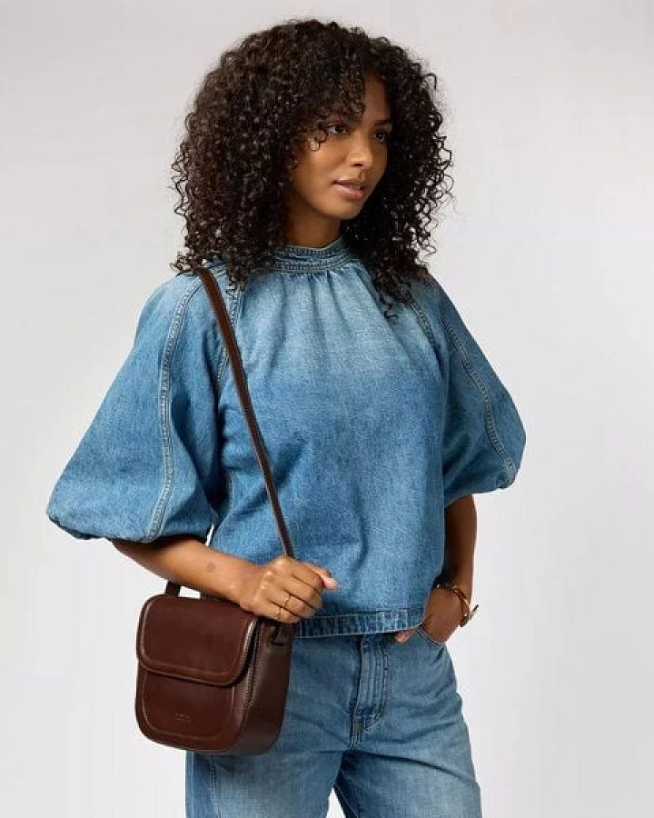 O MY BAG Nina Umhängetasche - Chocolate Classic Leather