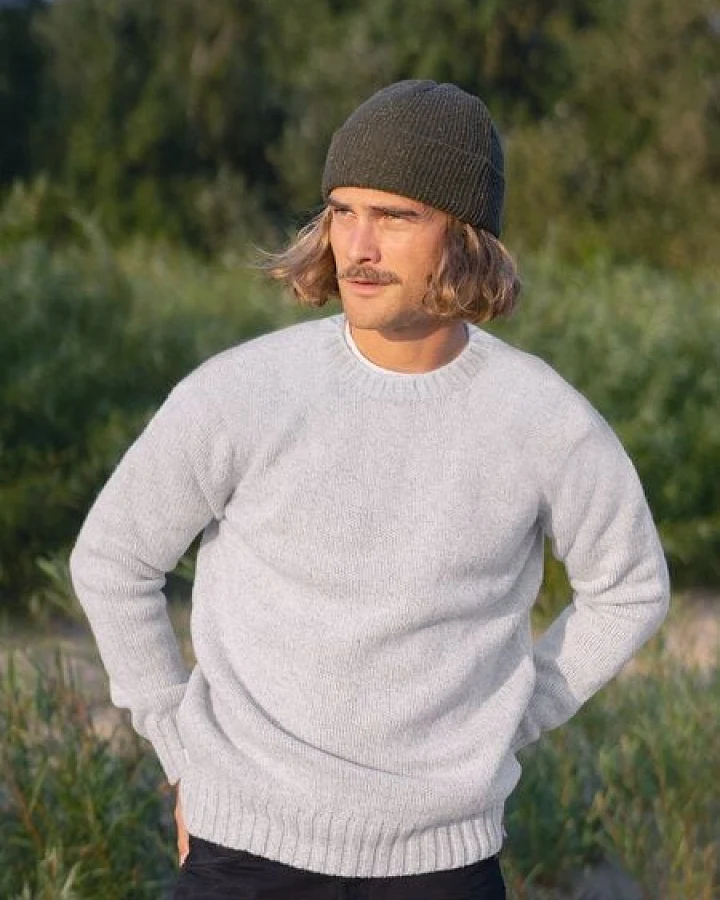 FUXBAU Männer Merino Strickpullover