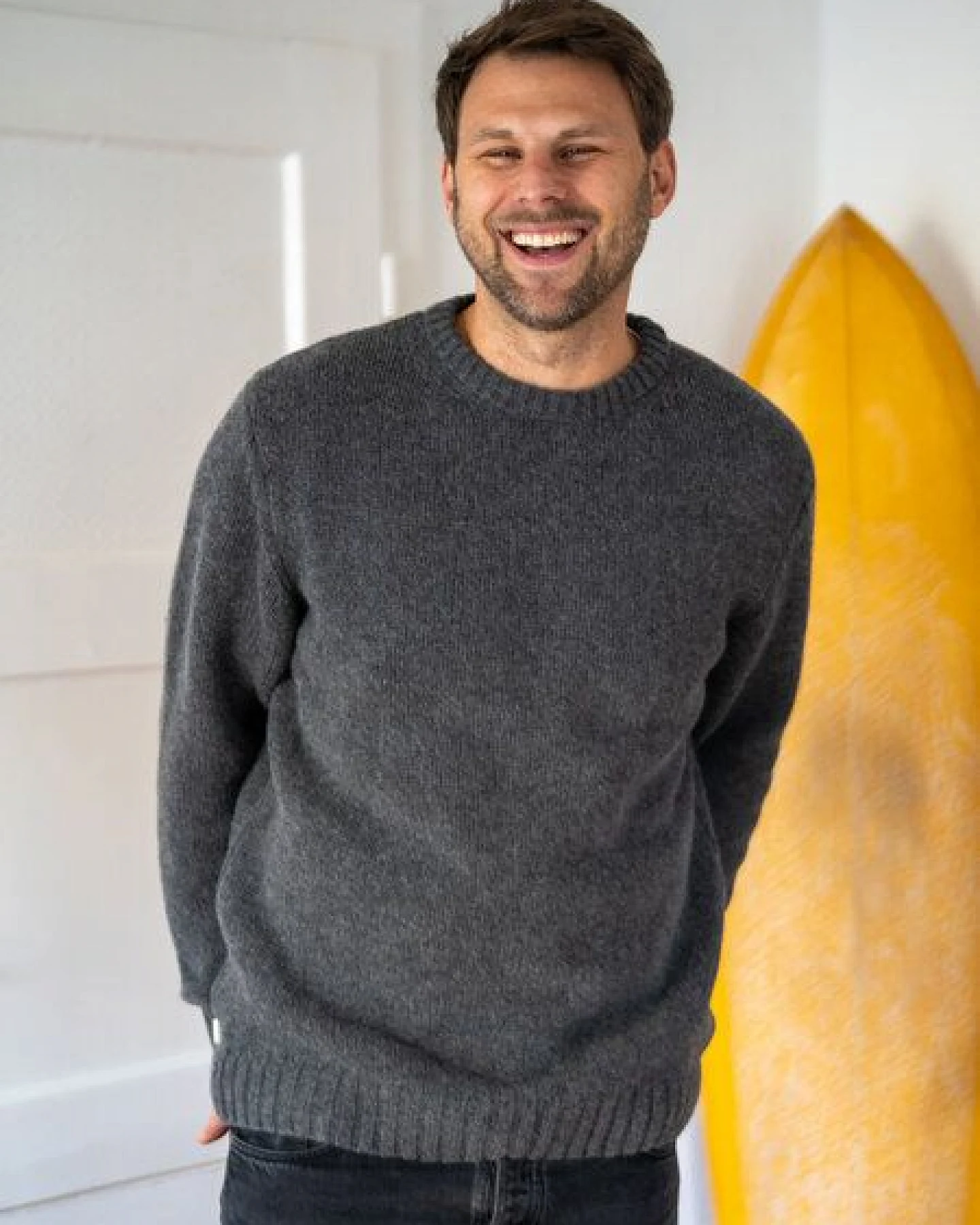 FUXBAU Männer Merino Strickpullover – Ansicht 3