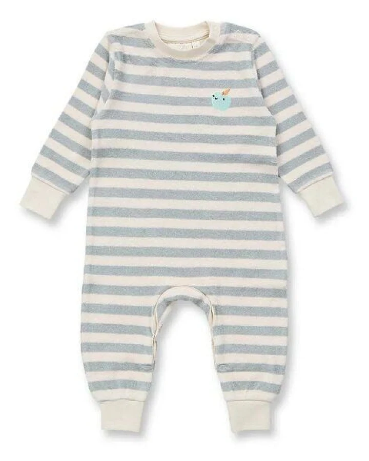 sense-organics Baby Strampler geringelt , Modell VIKTOR