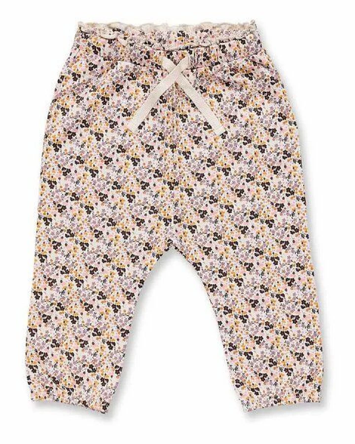 sense-organics Baby Sweathose mit süßem Blumendruck, Modell VANNA von Sense Organics GOTS