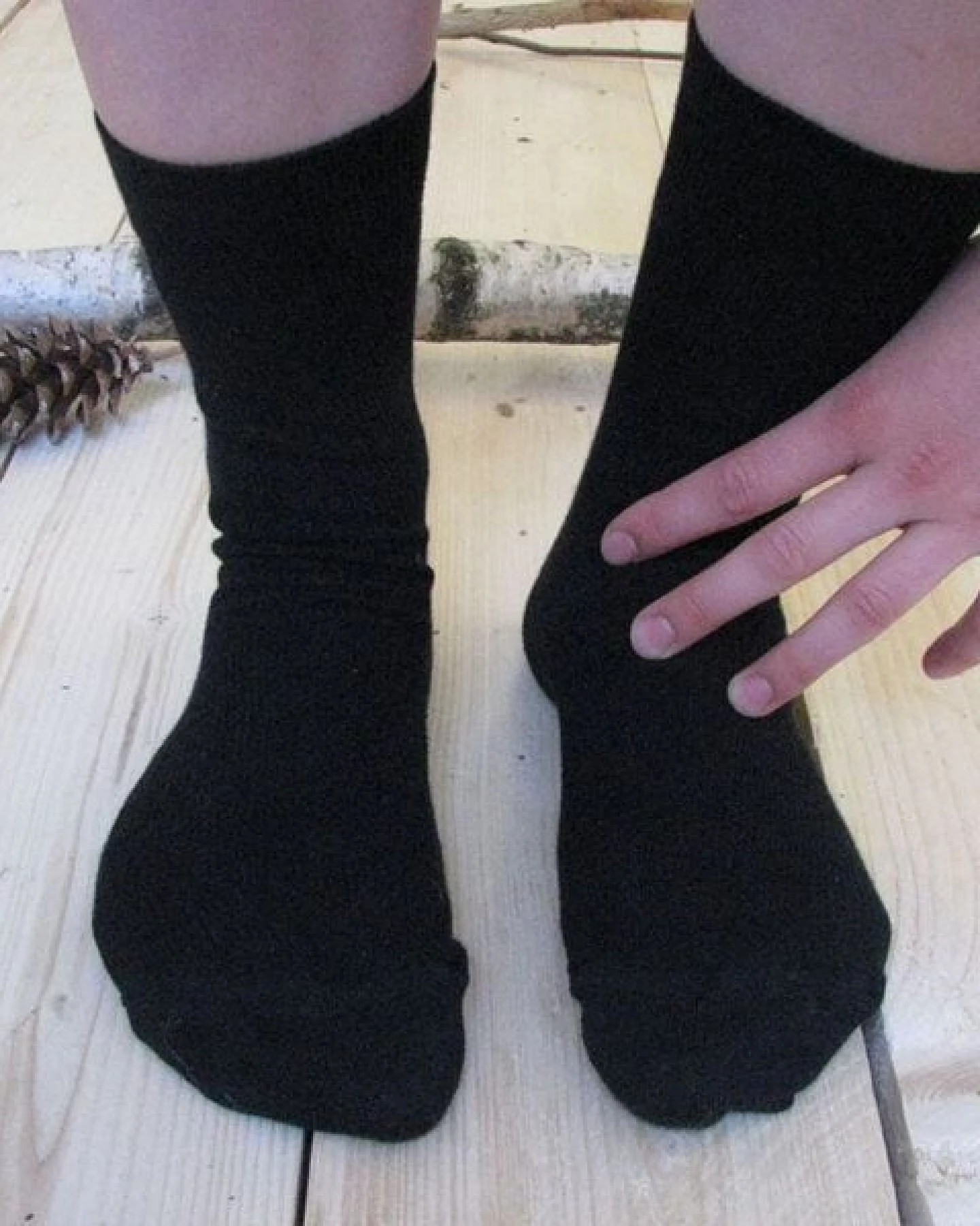 Hosebinder Socken - Baumwolle, gestrickt in Deutschland – Ansicht 3