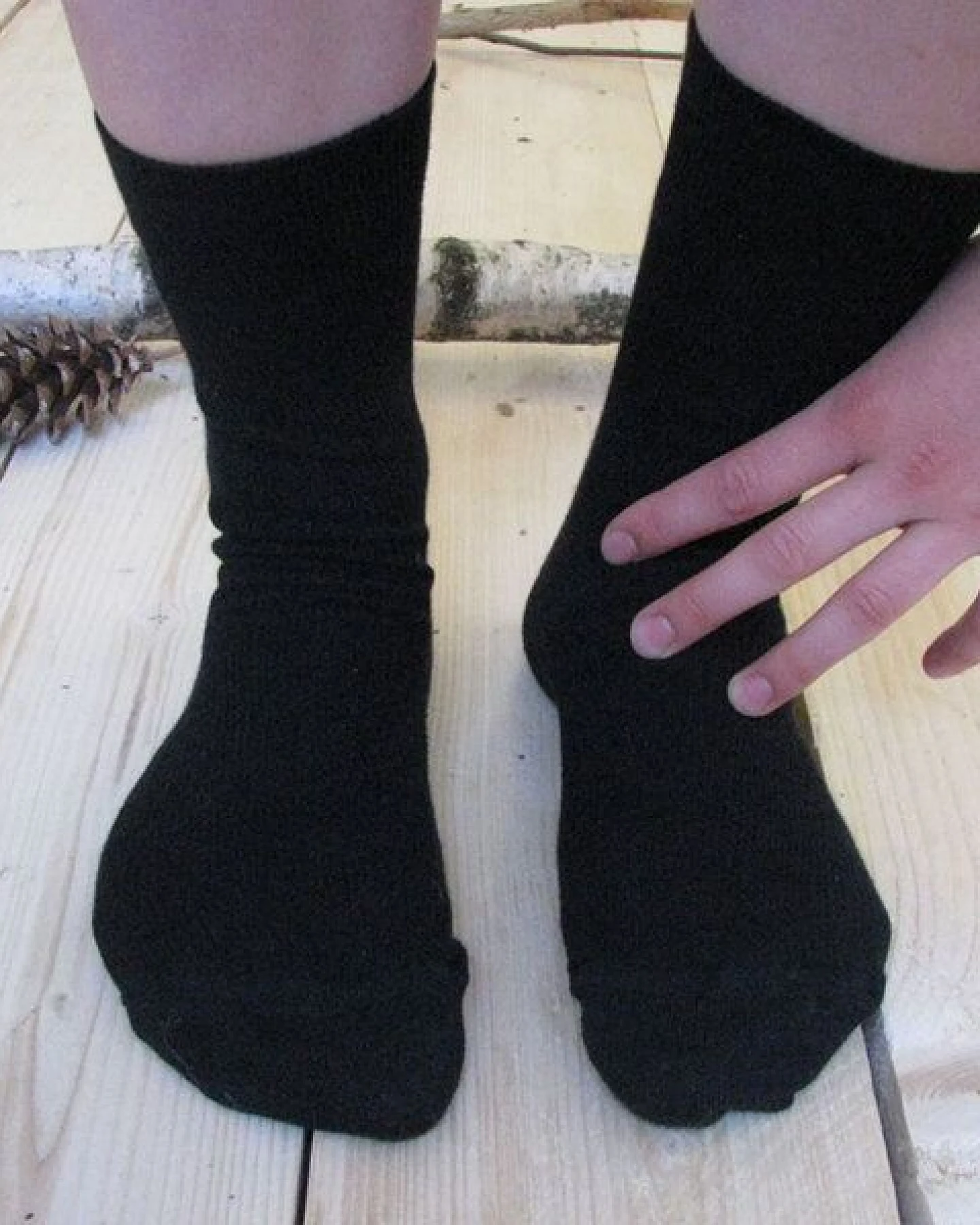 Hosebinder Socken - Baumwolle, gestrickt in Deutschland – Ansicht 3