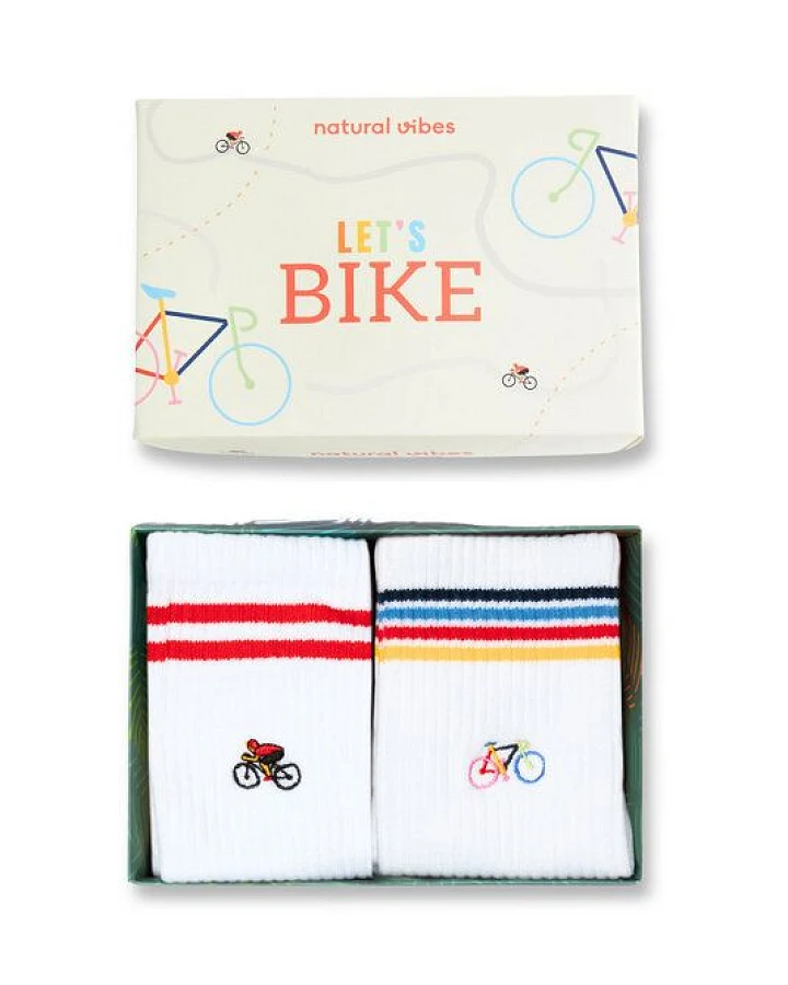 Natural Vibes Let's bike Socken Geschenkset (2er Pack)