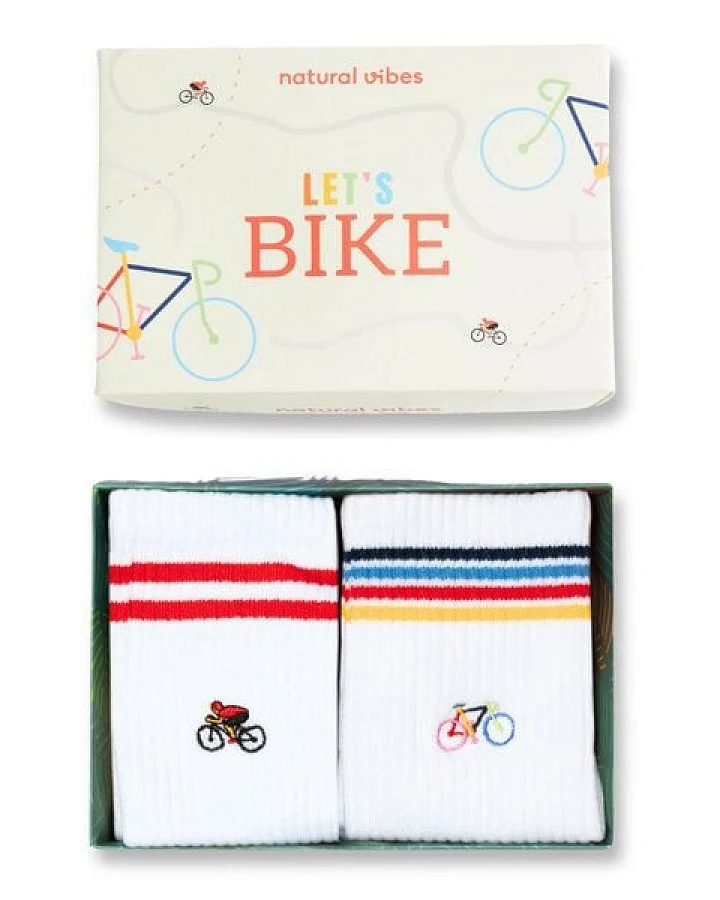 Natural Vibes Let's bike Socken Geschenkset (2er Pack)