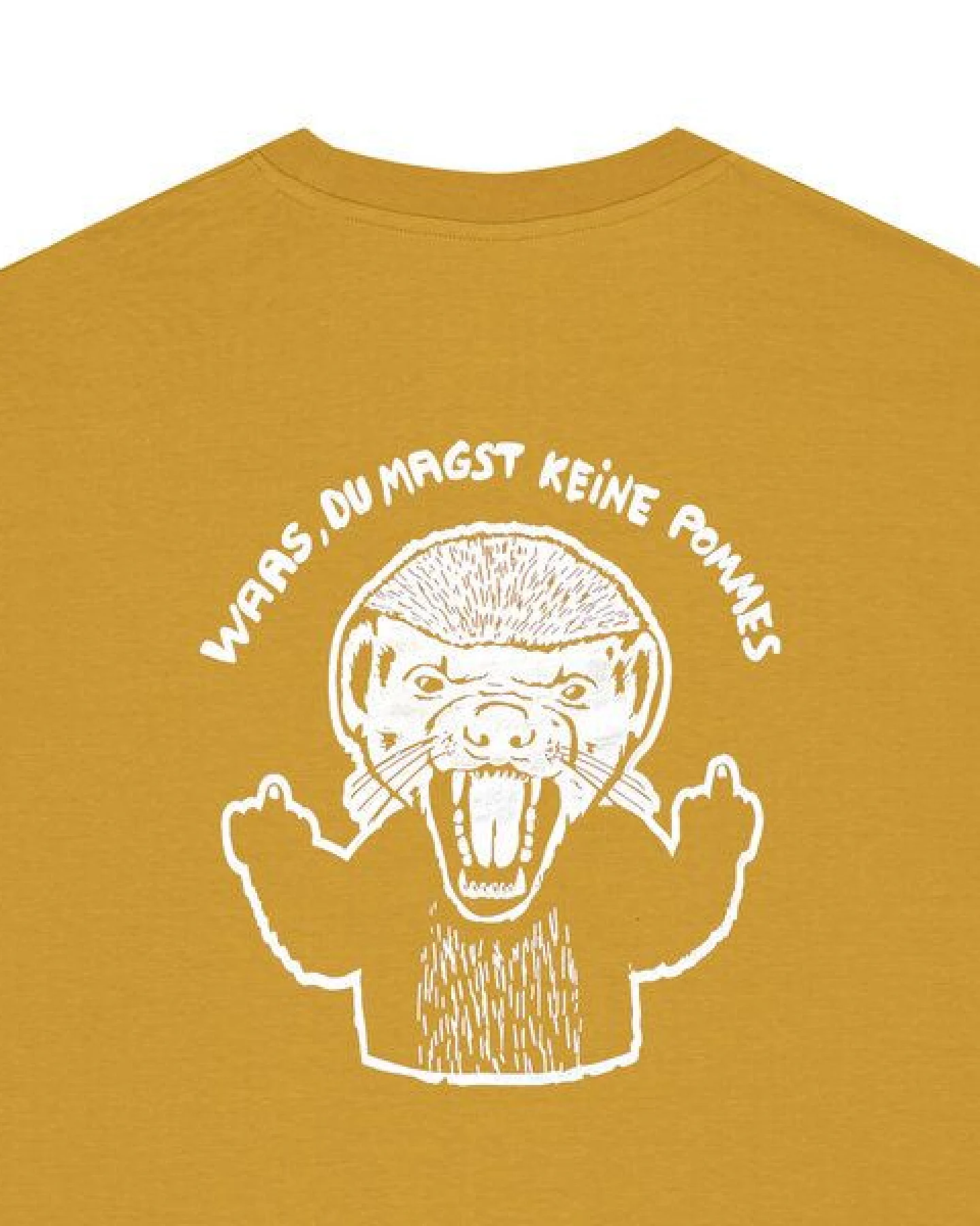 päfjes Pommes / Honigdachs mag Pommes Frittes - Fair Wear Unisex Männer Bio T-Shirt – Ansicht 2