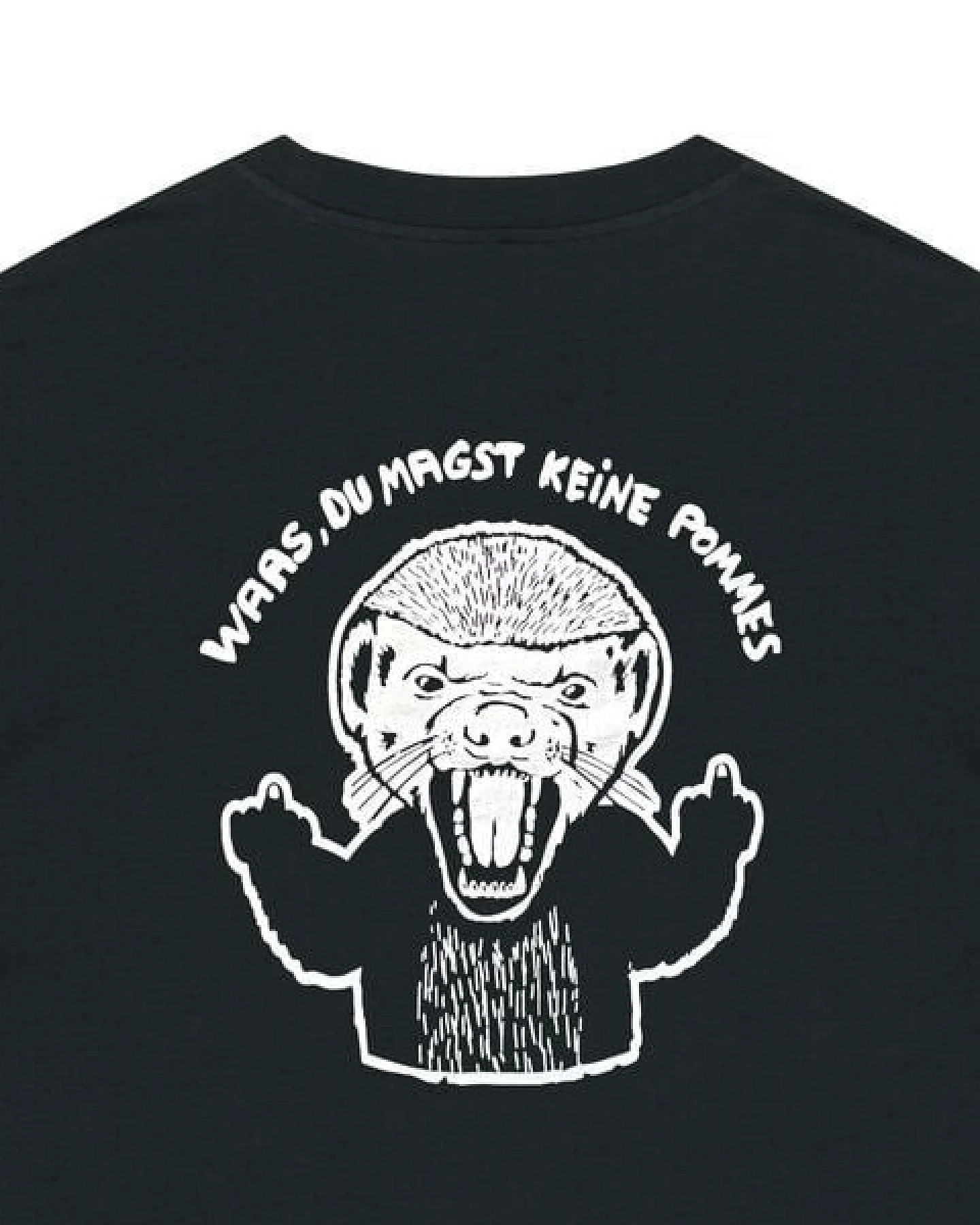 päfjes Pommes / Honigdachs mag Pommes Frittes - Fair Wear Unisex Männer Bio T-Shirt – Ansicht 2