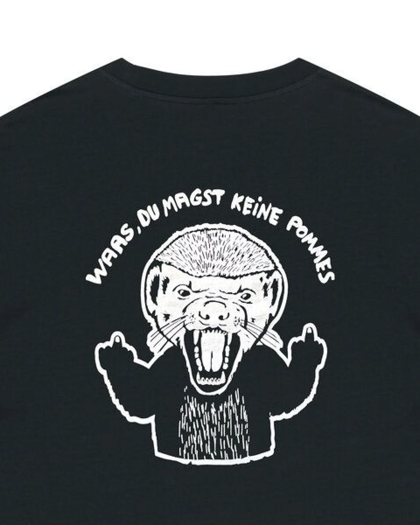 päfjes Pommes / Honigdachs mag Pommes Frittes - Fair Wear Unisex Männer Bio T-Shirt – Ansicht 2