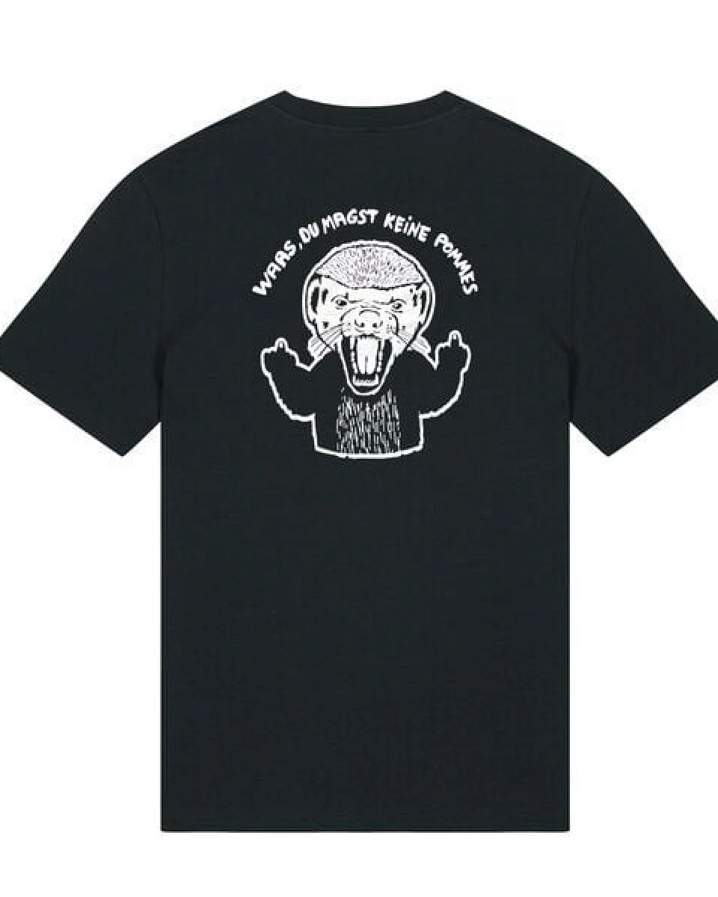 päfjes Pommes / Honigdachs mag Pommes Frittes - Fair Wear Unisex Männer Bio T-Shirt – Ansicht 4