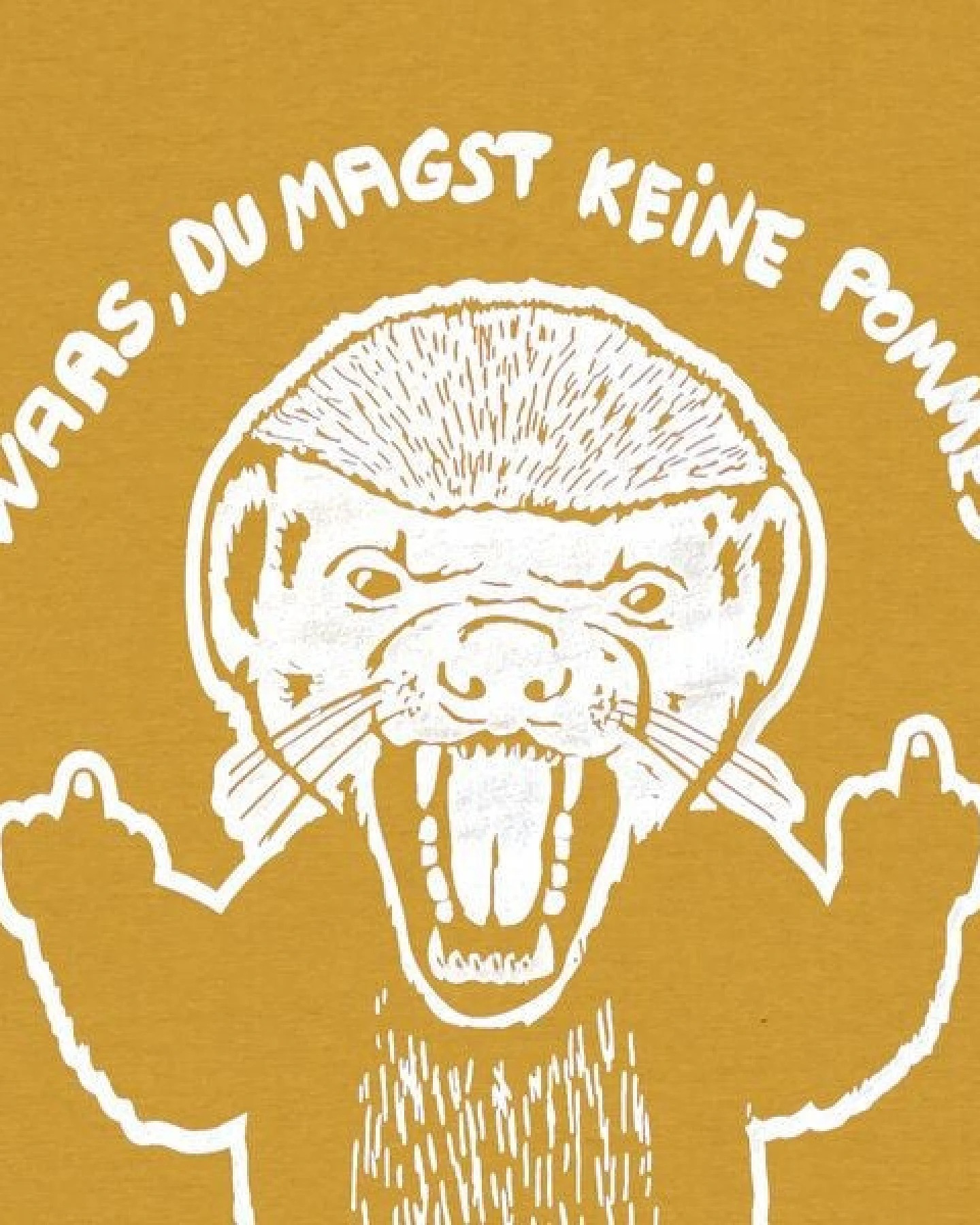 päfjes Pommes / Honigdachs mag Pommes Frittes - Fair Wear Unisex Männer Bio T-Shirt – Ansicht 4