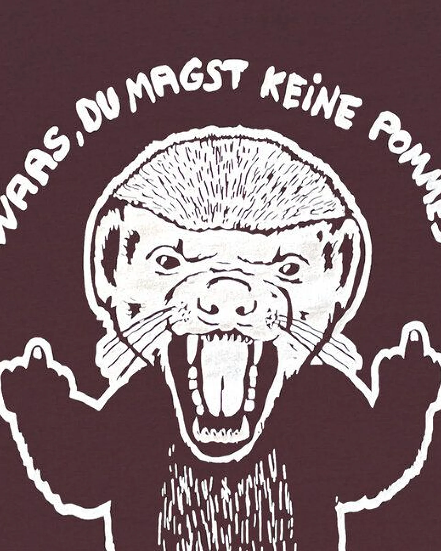 päfjes Pommes / Honigdachs mag Pommes Frittes - Fair Wear Unisex Männer Bio T-Shirt – Ansicht 4
