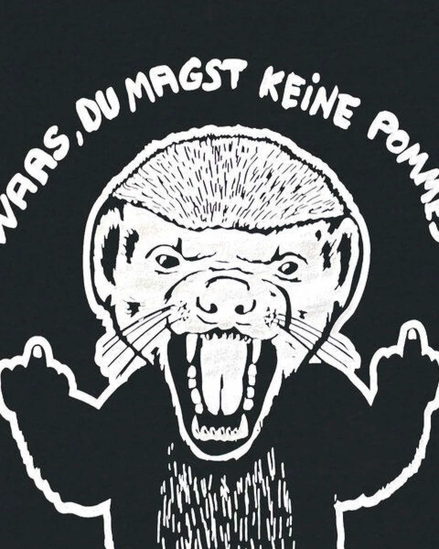 päfjes Pommes / Honigdachs mag Pommes Frittes - Fair Wear Unisex Männer Bio T-Shirt – Ansicht 3