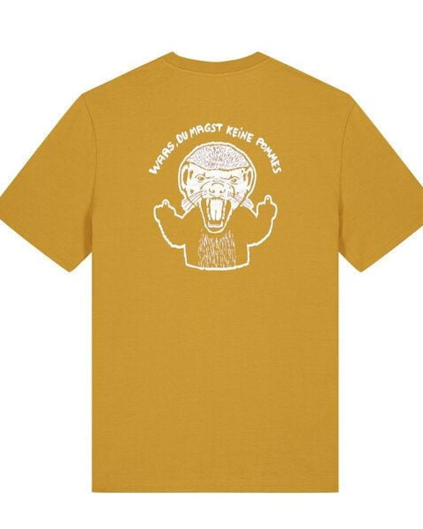 päfjes Pommes / Honigdachs mag Pommes Frittes - Fair Wear Unisex Männer Bio T-Shirt – Ansicht 4