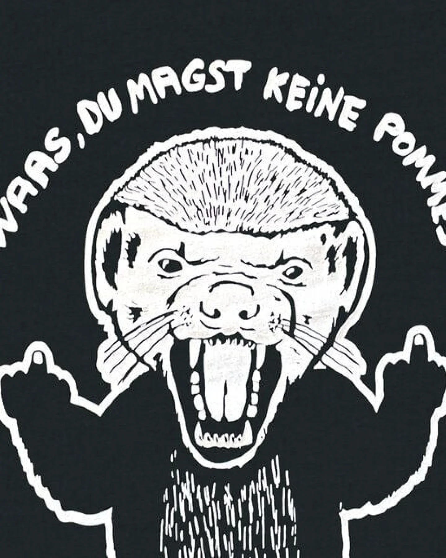 päfjes Pommes / Honigdachs mag Pommes Frittes - Fair Wear Unisex Männer Bio T-Shirt – Ansicht 4
