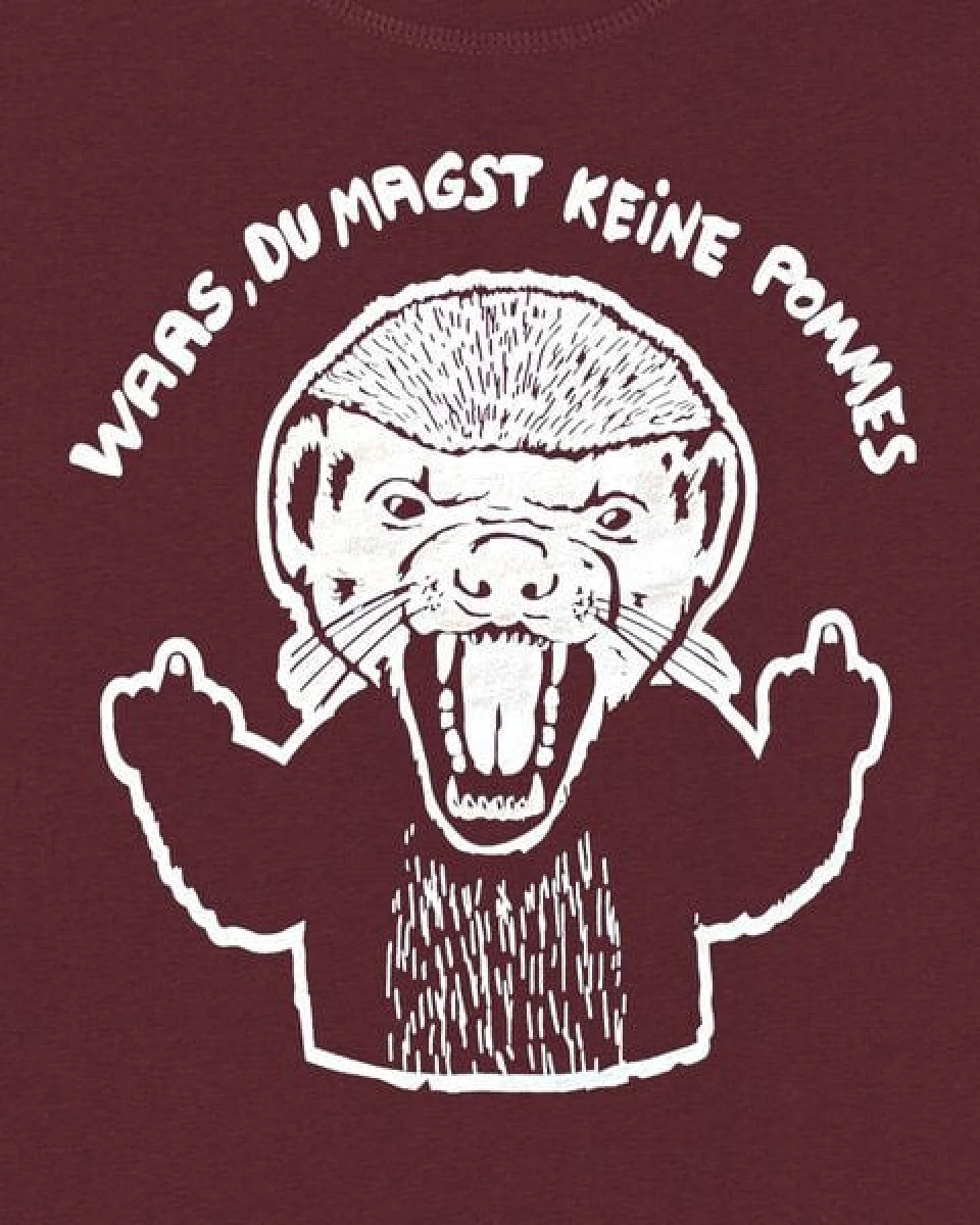 päfjes Pommes / Honigdachs liebt Pommes Frites - Fair Wear Unisex Sweater - 280 – Ansicht 3