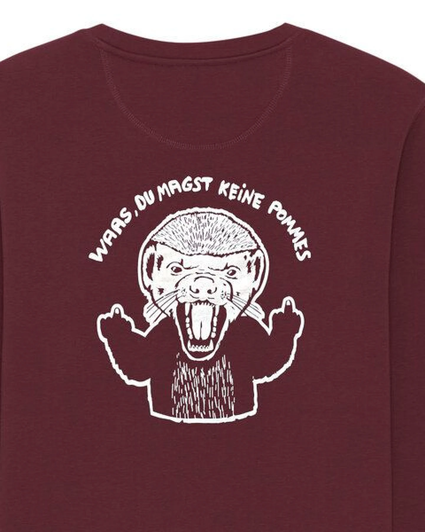 päfjes Pommes / Honigdachs liebt Pommes Frites - Fair Wear Unisex Sweater - 280 – Ansicht 2