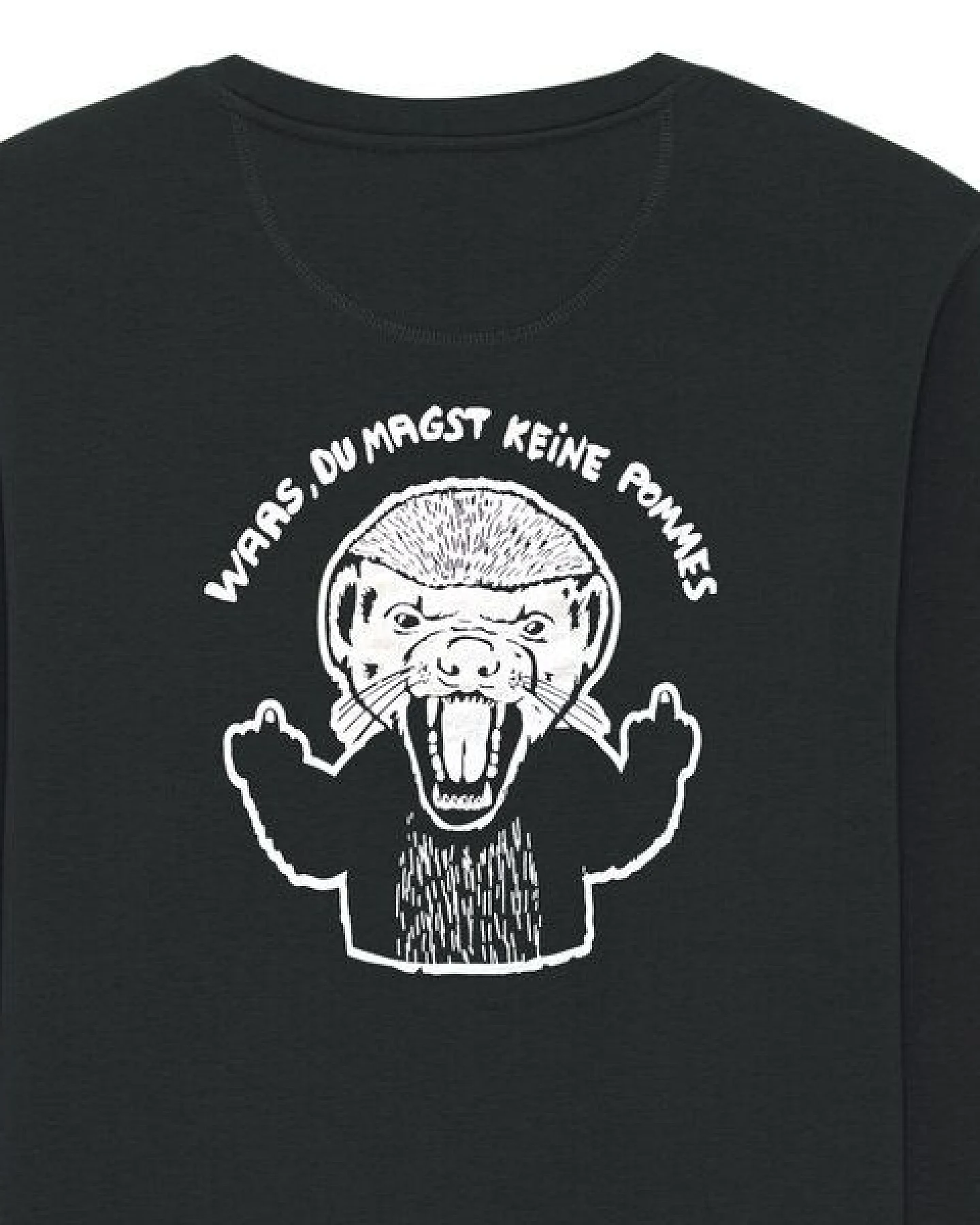päfjes Pommes / Honigdachs liebt Pommes Frites - Fair Wear Unisex Sweater - 280 – Ansicht 2