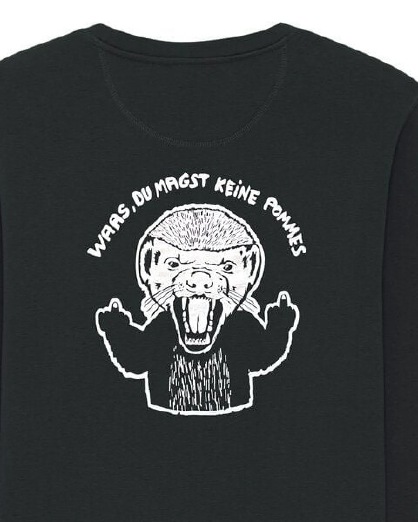 päfjes Pommes / Honigdachs liebt Pommes Frites - Fair Wear Unisex Sweater - 280 – Ansicht 2