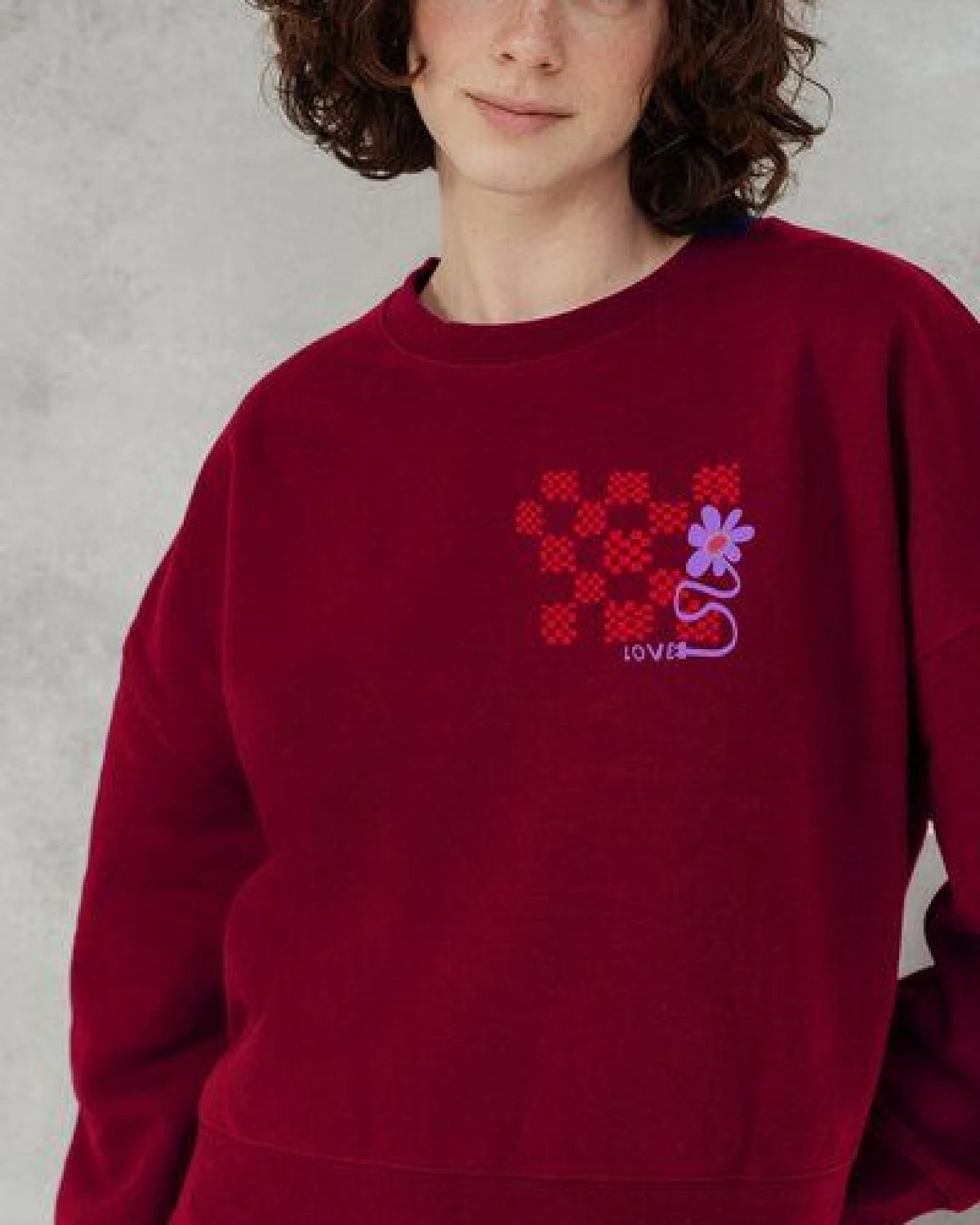 Kultgut Artdesign - Biofair- Pulloversweater im Boxistyle / Love is a Battery – Ansicht 2
