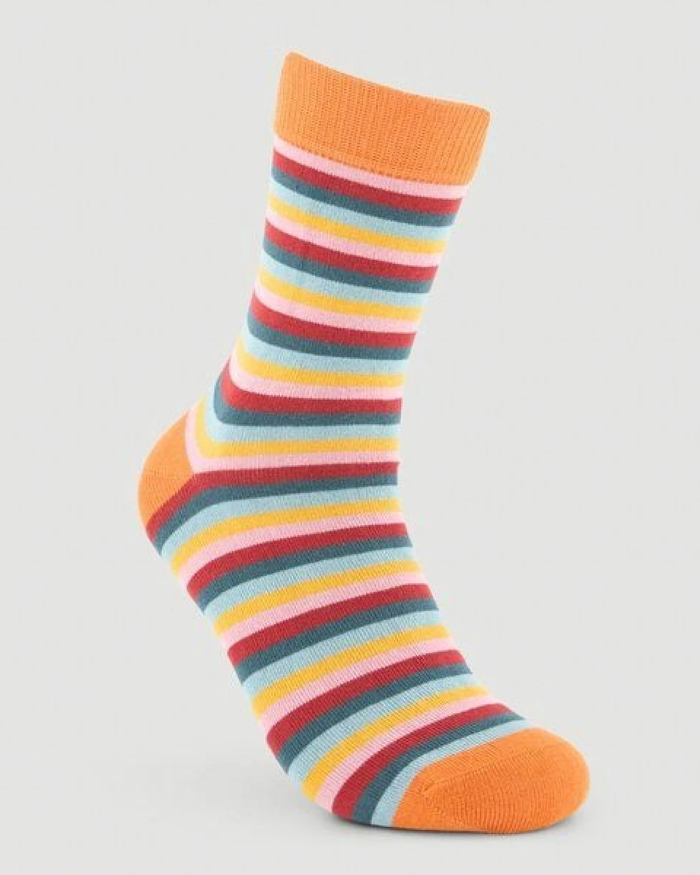 Veraluna Sustainable Clothing Unisex Socken 3er Pack "Multistripes Pumpkin" aus Bio-Baumwolle – Ansicht 3
