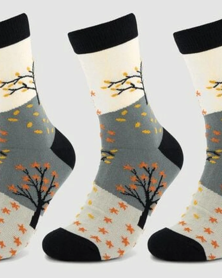 Veraluna Sustainable Clothing Unisex Socken 3er Pack "Autumn" aus Bio-Baumwolle