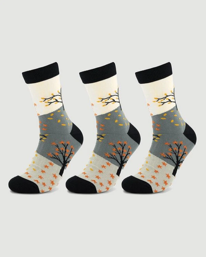 Veraluna Sustainable Clothing Unisex Socken 3er Pack "Autumn" aus Bio-Baumwolle