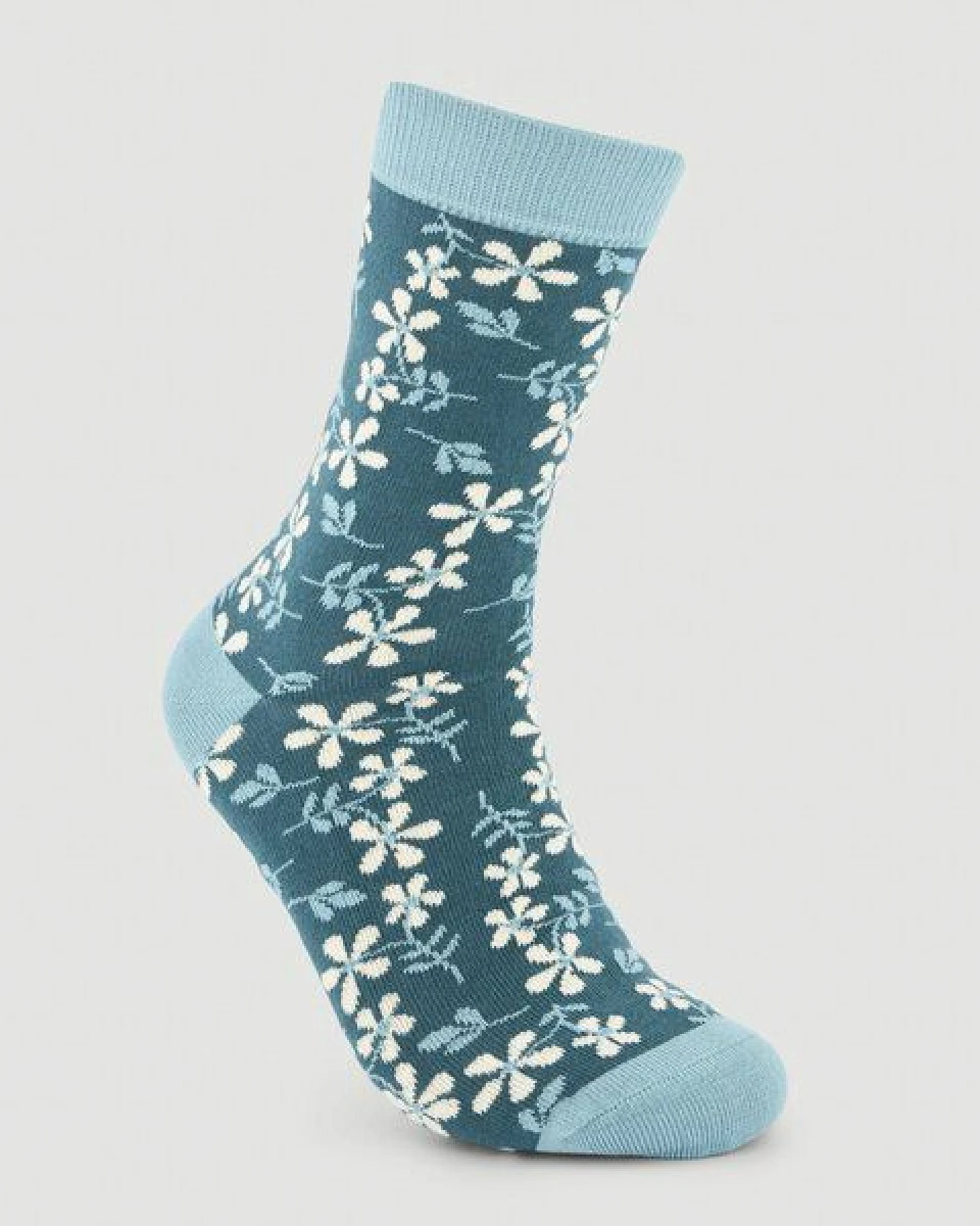 Veraluna Sustainable Clothing Unisex Socken 3er Pack "New Flowers Blue" aus Bio-Baumwolle – Ansicht 3
