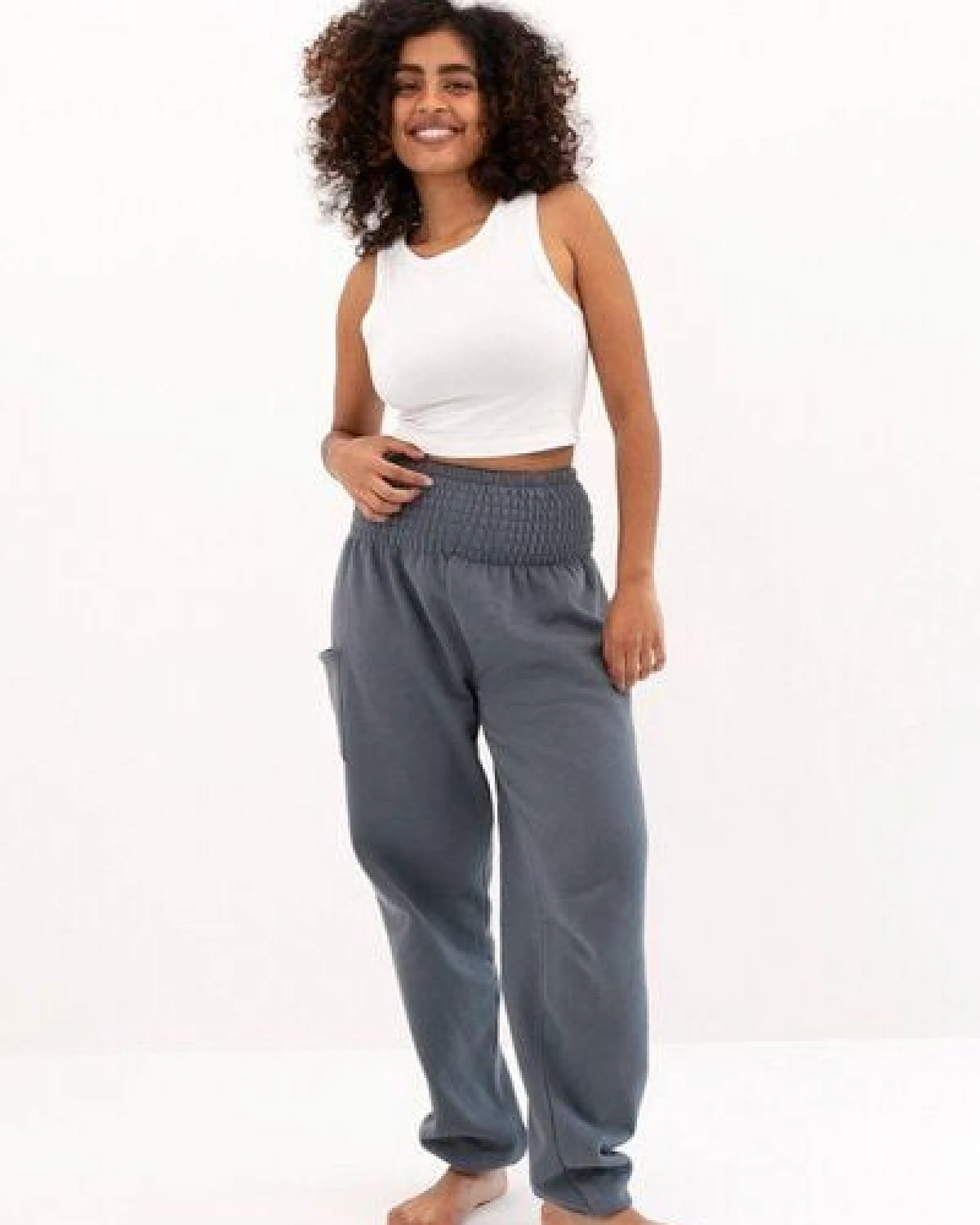 paigh Warme Loungewear Haremshose Anthrazit – Ansicht 3