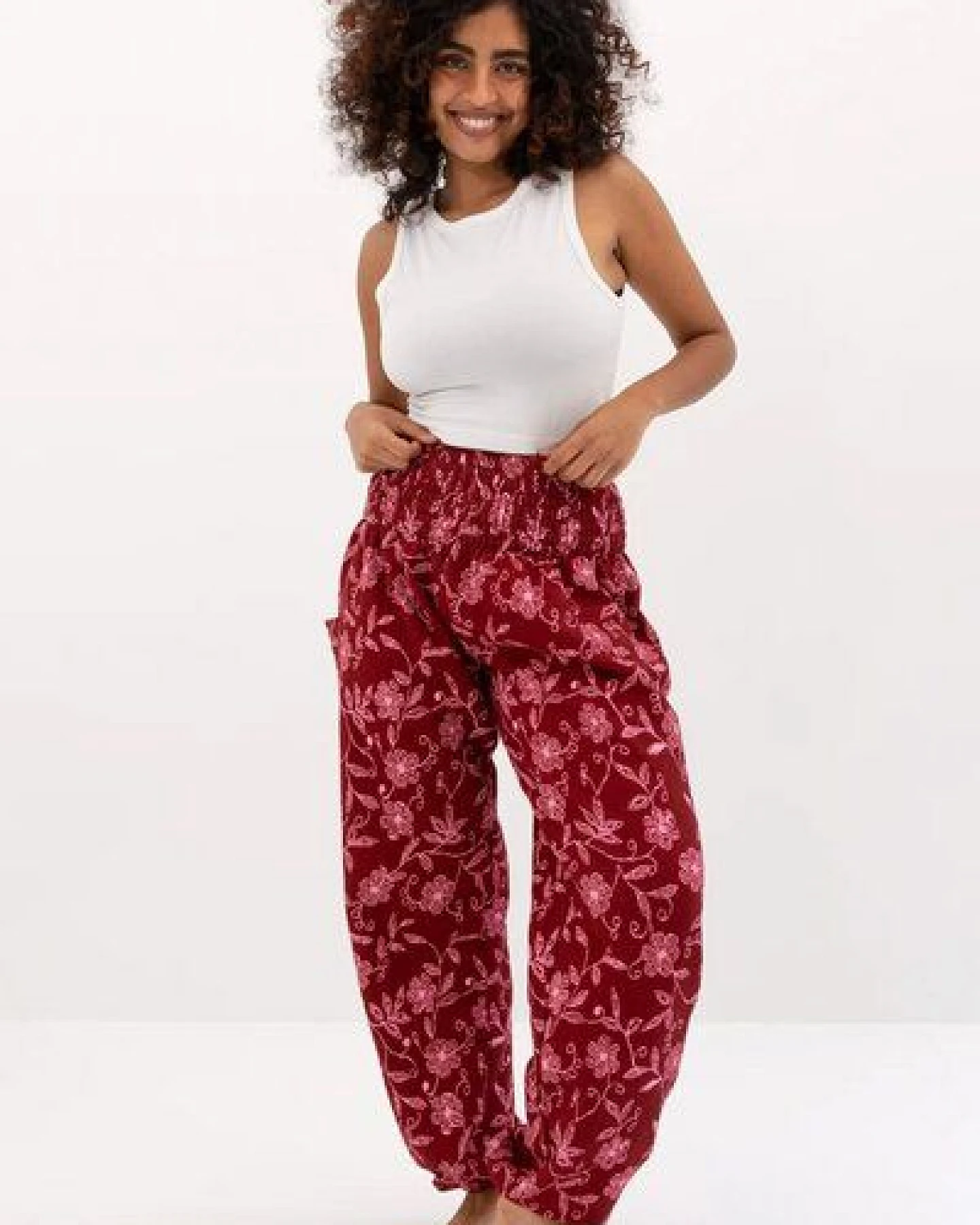 paigh Warme Loungewear Haremshose Wildblume – Ansicht 4