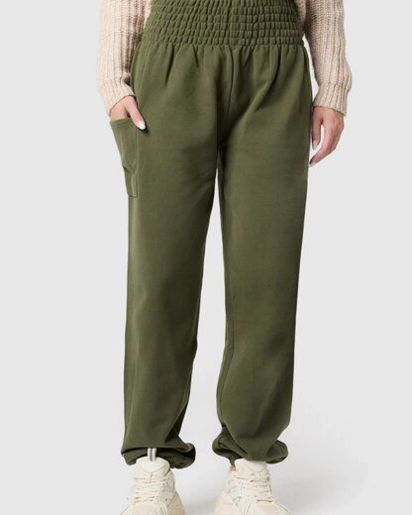 paigh Warme Loungewear Haremshose Olive – Ansicht 3