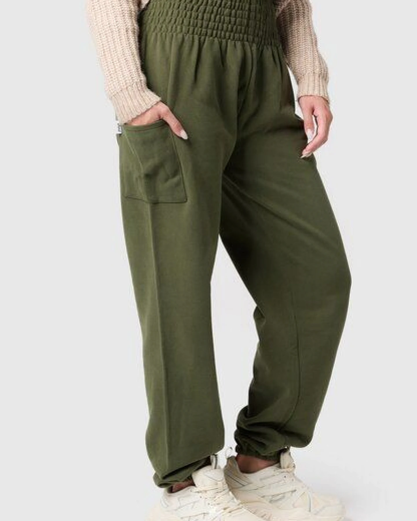 paigh Warme Loungewear Haremshose Olive – Ansicht 4