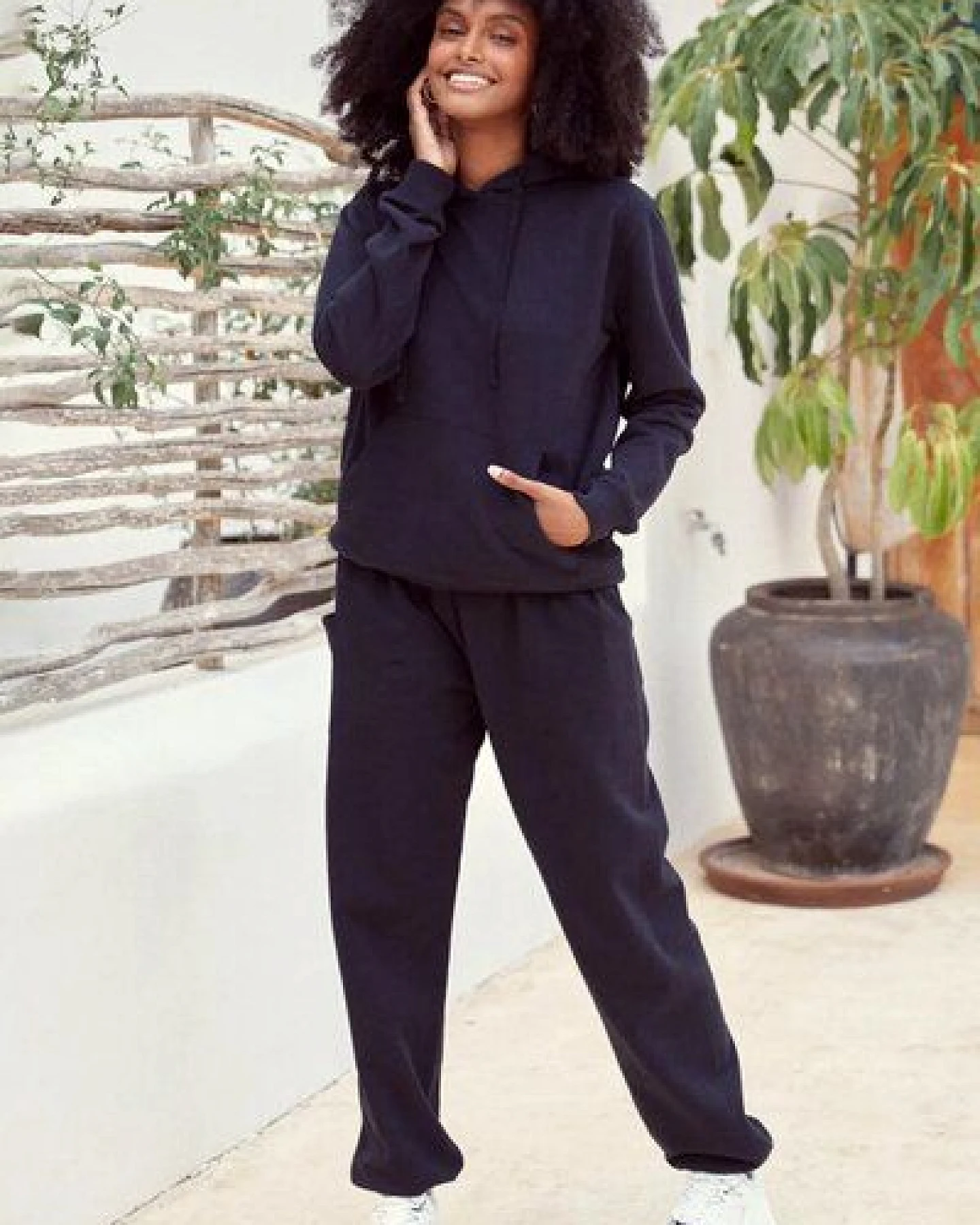 paigh Warme Loungewear Haremshose Schwarz – Ansicht 3